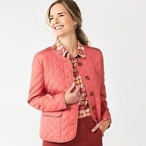 Croft & Barrow Red Coral Quilted Jacket